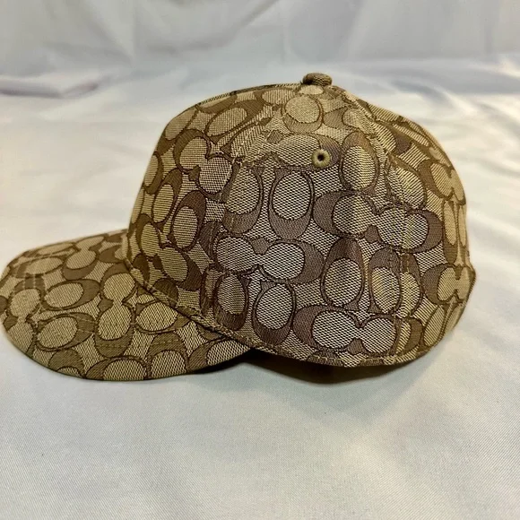 Coach Tan and Brown Patterned Cap - Picture 2 of 8